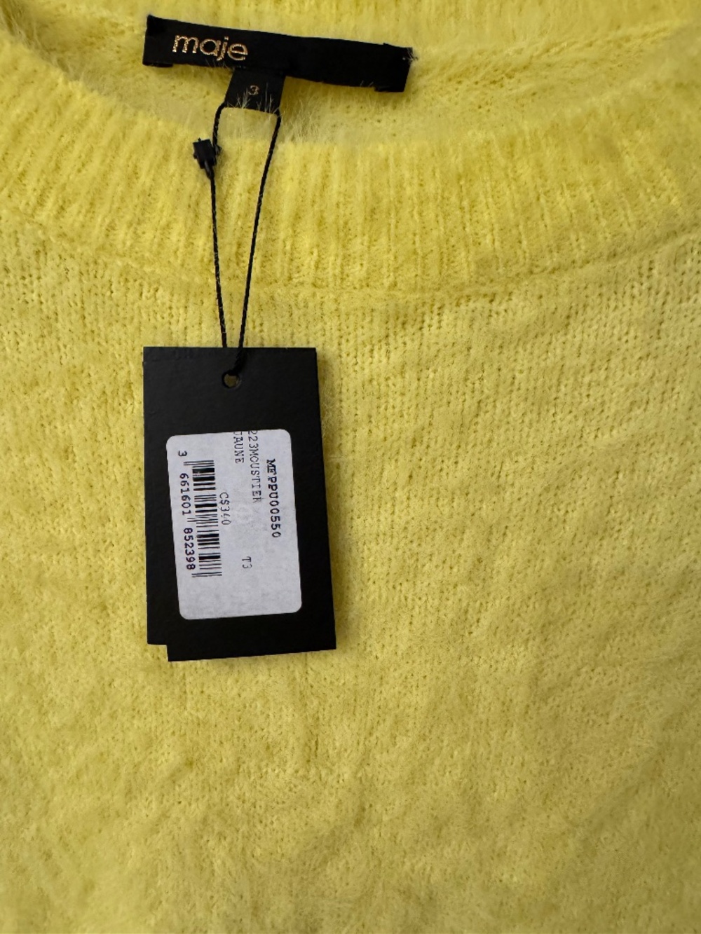 Yellow Maje Sweather/Jumper NWT